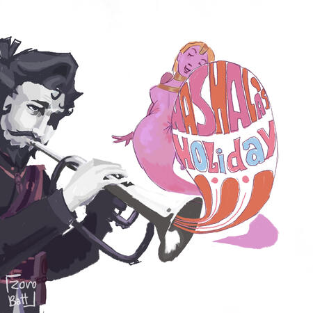 Piece inspired by "Baker's Holiday" Album cover by Chet Baker, Medibang (April 2026)