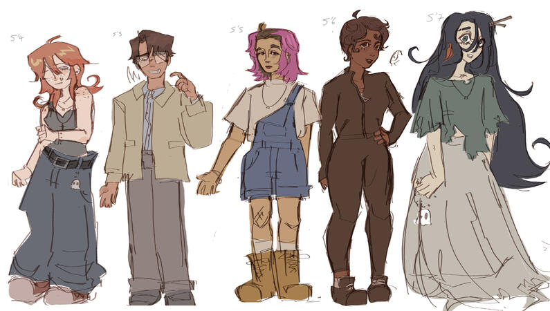 height chart, all designs